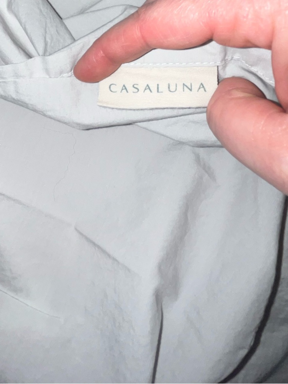 Casaluna~ Grey Flat Sheet - Crisp Supima Cotton ~ Queen